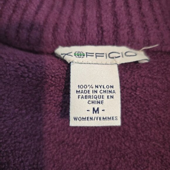 ExOfficio Pullover Sweater Women Medium 1/4 Zip Purple Outdoor Hiking Chenille - Picture 11 of 11